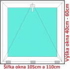 Plastová okna S SOFT šířka 105 a 110cm x výška 40-60cm 